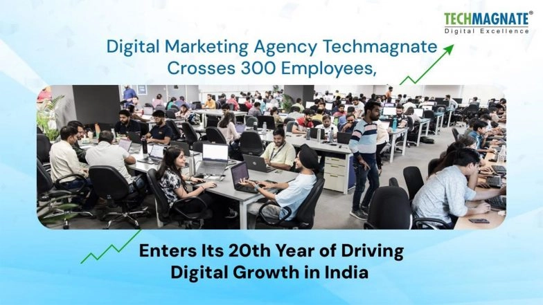 Business News | Digital Marketing Agency Techmagnate Crosses 300 Employees, Enters Its 20th Year of Driving Digital Growth in India