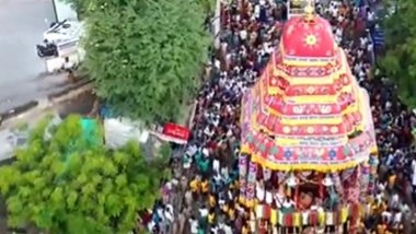 India News | Thousands Throng Madurai's Thiruparankundram Temple for Panguni Festival Procession