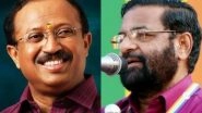 India News | Kazhakkoottam Showdown: CPI(M)'s Kadakampally Surendran Vs BJP's V Muraleedharan Turns into Nail-biting Contest in Keralam Polls