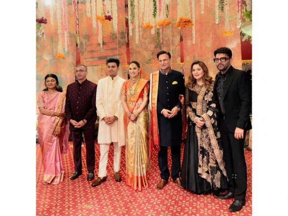 Entertainment News | Kapil Sharma with Wife Ginni Attends Rajat Sharma's Daughter Wedding in Mumbai