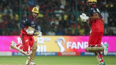 Royal Challengers Bengaluru vs Chennai Super Kings, IPL 2026: Explosive Knocks From Tim David, Rajat Patidar, Devdutt Padikkal Power RCB to 250/3 Against CSK