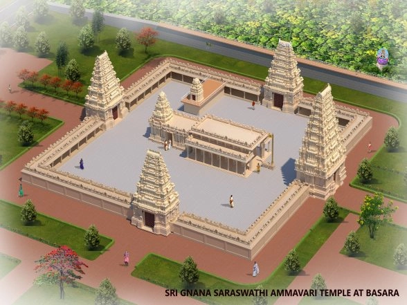 India News | Telagana: Famous Basara Gnana Saraswati Temple to Get a Big Facelift