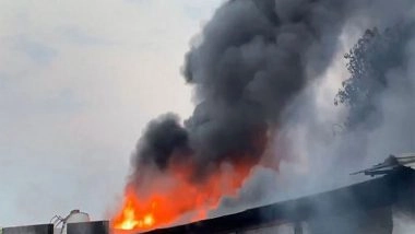 India News | UP: Fire Breaks out at Shoe Sole Manufacturing Factory in Agra