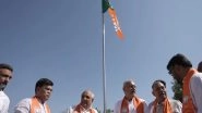 India News | Gujarat: CM Patel Along with Workers Hoist BJP Flag in Gandhinagar on Party's Foundation Day