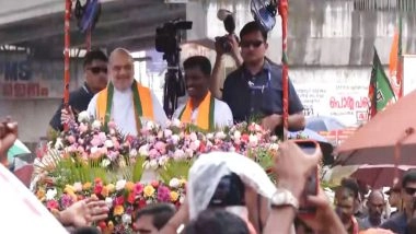 India News | Keralam Assembly Polls: Amit Shah Holds Roadshow in Alappuzha