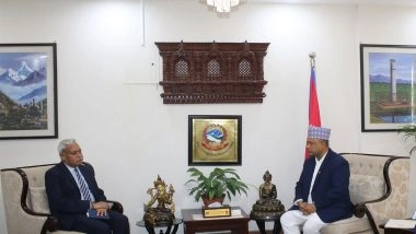 World News | Indian Ambassador to Nepal Makes Courtesy Call on Newly Appointed Nepal Foreign Minister