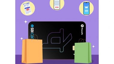 Business News | PhonePe SBI Card Now Available with Zero Joining Fee; Offers 5% Rewards on All Online Spends