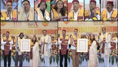 Business News | Pankaj Tripathi Honoured at ITM University Gwalior 10th Special Convocation