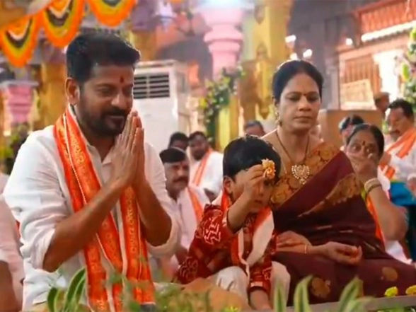 India News | Telangana CM Revanth Reddy Performs Bhoomi Pooja for Basara Temple Expansion