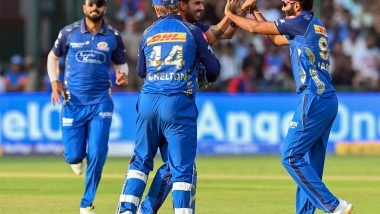 Sports News | IPL 2026: MI Opt to Bowl First in 11-over Match Against RR in Guwahati