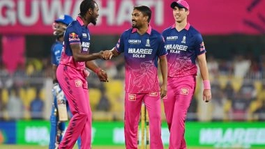 Sports News | IPL 2026: Jaiswal, Suryavanshi Shine as RR Beat MI by 27 Runs in Rain-truncated Match
