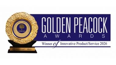 Business News | Tejas Networks Wins the Golden Peacock Innovative Product/Service Award 2026