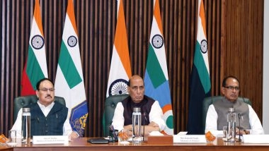 India News | Defence Minister Rajnath Singh Chairs Meeting on West Asia Situation