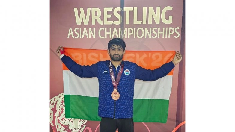 Sports News | Asian Wrestling C'ships 2026: Nitesh Bags Silver; Sachin Sahrawat, Prince Add Two Bronze to India's Tally