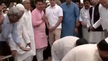 India News | Rahul Gandhi Pays Last Respects to Mohsina Kidwai