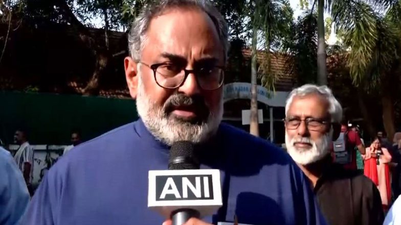 India News | 'Vote for Change': Keralam BJP Chief Rajeev Chandrasekhar Casts His Vote in Thiruvananthapuram