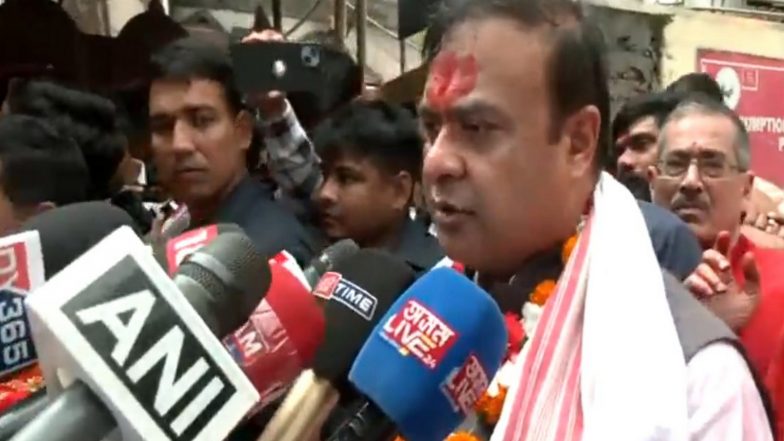 India News | Assam CM Sarma Visits Kamakhya Devi Temple in Guwahati, Prays for State's Prosperity