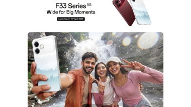 Business News | OPPO Reveals F33 Series Camera and Design Ahead of India Launch: A Selfie-First Mid-Ranger