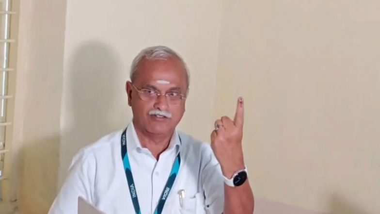 India News | Puducherry: Congress' Vaithilingam Casts Vote, Says Confident of Forming Govt