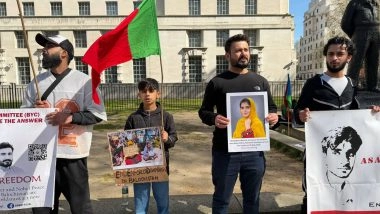 World News | BNM Protests Outside 10 Downing Street, Urges Global Intervention over Human Rights in Balochistan