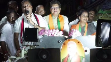 India News | Tamil Nadu: Union Minister Piyush Goyal Holds Roadshow for BJP Candidate Vanathi Srinivasan in Coimbatore
