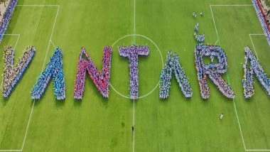 India News | KISS Students Form 'Vantara Logo' to Celebrate Anant Ambani's Birthday
