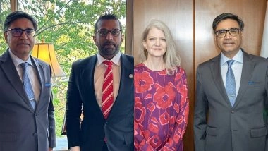 World News | Foreign Secretary Misri Discusses India-US Cooperation with FBI Director Kash Patel, Under Secy Allison Hooker