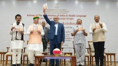 India News | Vice President CP Radhakrishnan Releases Constitution of India in Sindhi