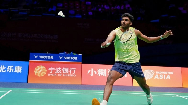 Sports News | Badminton Asia Championships: Ayush Shetty Topples World No. 4 Jonatan Christie, Storms into Semifinals
