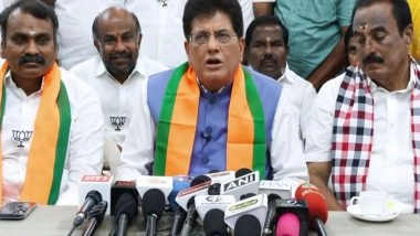 India News | "Government of MK Stalin Must Go:" Union Minister Piyush Goyal Accuses DMK of Corruption Ahead of Tamil Nadu Elections