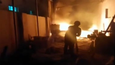India News | Uttar Pradesh: Fire Breaks out at Chemical Factory in Ghaziabad's Kavi Nagar