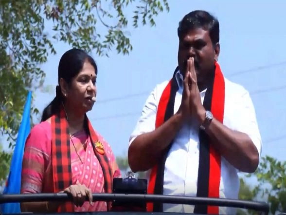 India News |  BJP Looking to Create Religious Conflict, Should Not Be Given Space: DMK's Kanimozhi in Tamil Nadu's Alangulam