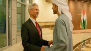 World News | Jaishankar Thanks UAE Counterpart for Ensuring Indians' Safety, Reviews Regional Developments