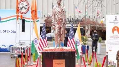 World News | US: Life-sized Statue of Swami Vivekananda Unveiled in Seattle