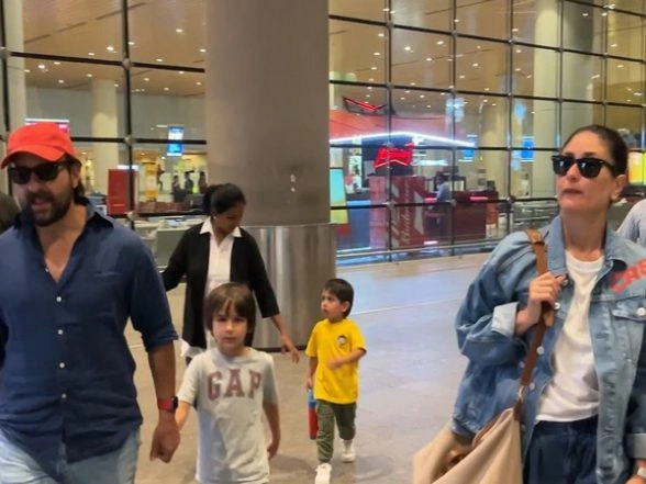 Entertainment News | IPL: Kareena, Saif Take Sons Taimur, Jeh to Watch MI Vs RCB Clash at Wankhede Stadium