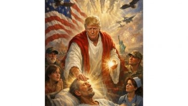 World News | After Criticism of Pope Leo, Trump Posts Image Depicting Himself as Jesus