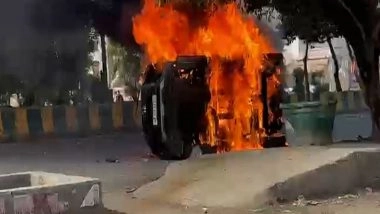 India News | Uttar Pradesh: Workers' Protest for Salary Hike Turns Violent in Noida Phase 2, Police Deployed