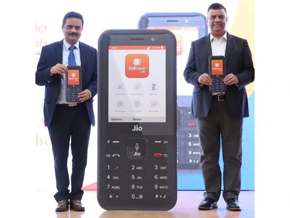 Business News | Reliance Jio and Bank of Baroda Partner to Launch 'bob World Lite' on Feature Phones, Boosts Digital Inclusion