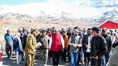 India News | Ladakh LG Saxena Visits Eastern Portal of Zoji-La Tunnel to Review Ongoing Work