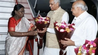 India News | President Droupadi Murmu Receives Warm Welcome at Ahmedabad Airport by Governor, CM and Dy CM