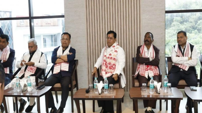 India News | Union Minister Sarbananda Sonowal Reviews Organisational Strength, Strategy with BJP Mandal Presidents in Tinsukia