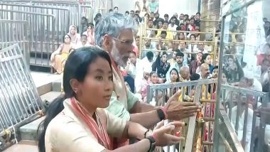 Entertainment News | Milind Soman, Ankita Konwar Offer Prayers at Mahakaleshwar Temple in Ujjain