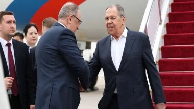 World News | Russian FM Sergey Lavrov Arrives in China for Talks Amidst West Asia Tensions