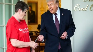 World News | Trump Tips DoorDash Delivery Agent USD 100, Post 'no Tax on Tips Policy'