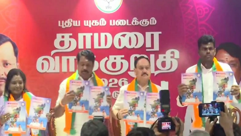 India News | Rs 2000 to Women Heads of Family, 3 Free LPG Cylinders: BJP Releases Manifesto for Tamil Nadu Polls