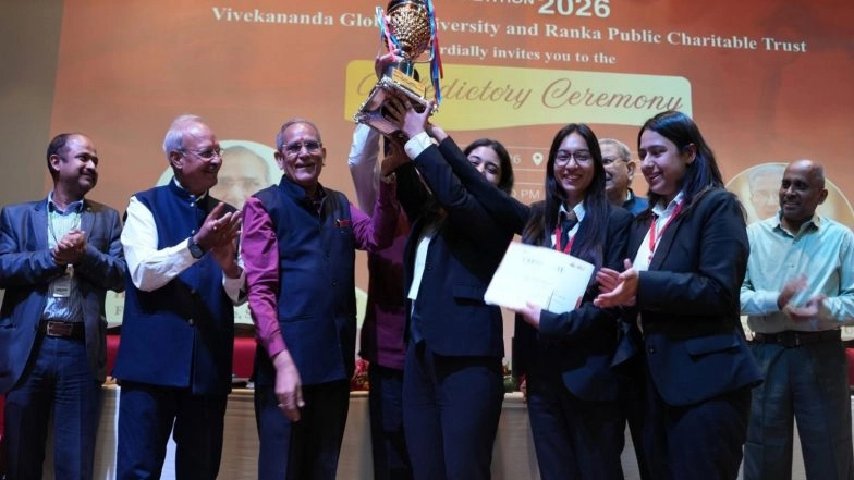 Business News | 5th VGU Ranka Moot Court Competition 2026 Concludes at Vivekananda Global University, Jaipur, Dogra Law College, Jammu Wins Among 64 Teams