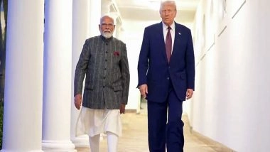 World News | PM Modi, President Trump Discuss West Asia Situation, Stress Importance of Keeping Strait of Hormuz Open and Secure