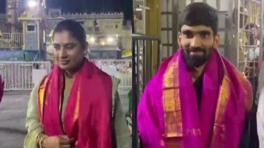 Sports News | Former Indian Cricketer Mithali Raj, Shuttler Srikanth Kidambi Visit Tirumala Venkateswara Temple