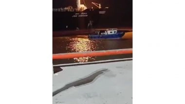 India News | Indian-flagged LPG Vessel 'Jag Vikram' Reaches Kandla Port with 20,400 MT Cargo After Crossing Strait of Hormuz