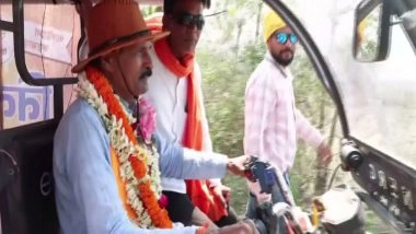 India News | BJP's Niladri Shekhar Dana from Bankura Constituency Campaigns on E-Rickshaw for Upcoming West Bengal Polls